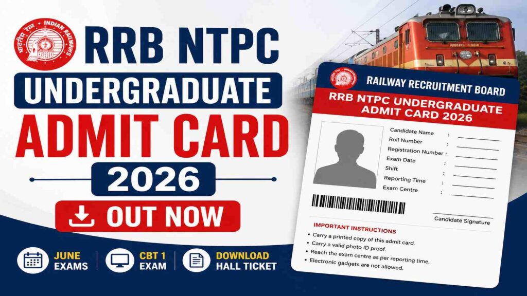 RRB NTPC Undergraduate Admit Card 2026