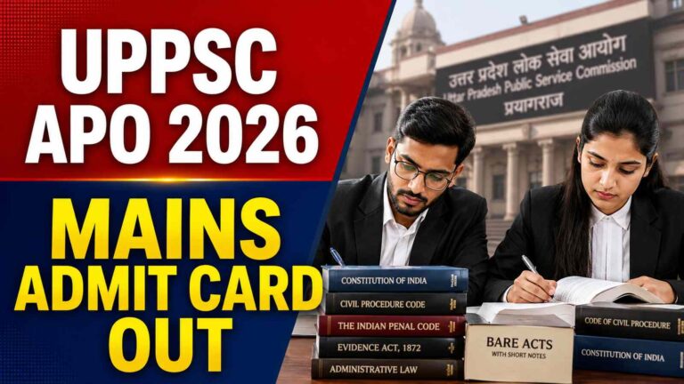 UPPSC APO Mains Admit Card 2026 Released; Download Hall Ticket Before Exam