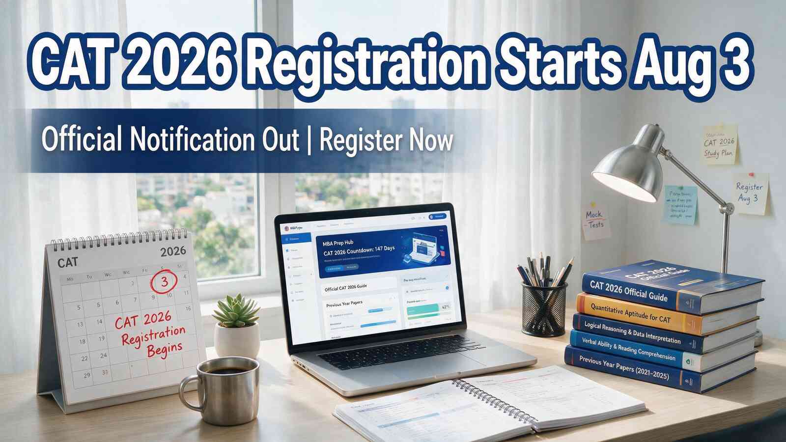 CAT 2026 Registration Begins Aug 3 Exam Date, Fee, Schedule