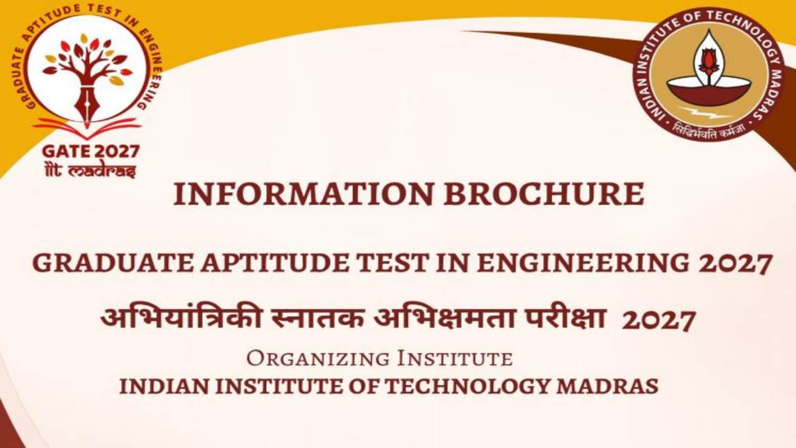 GATE 2027 Exam Dates IIT Madras Releases Full Schedule, Download Link