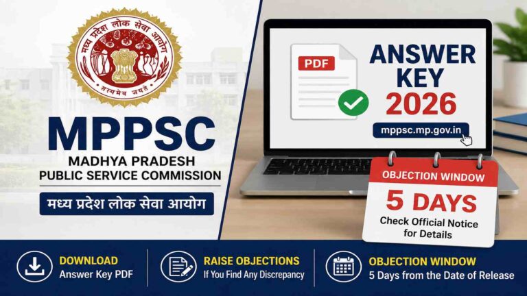 MPPSC Assistant Professor Answer Key 2026: Download PDF & How To Raise Objection