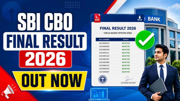 SBI CBO Final Result 2026 Out: Check Merit List & Download PDF at sbi.co.in