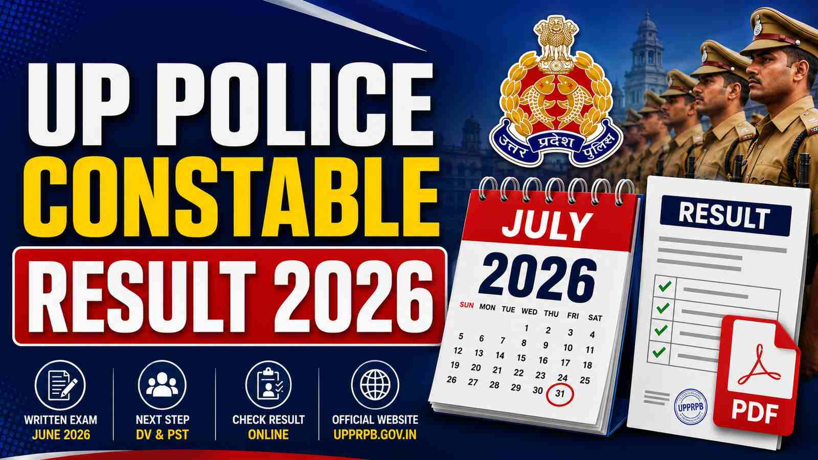 UP Police Constable Result 2026 Latest Update & Expected Date