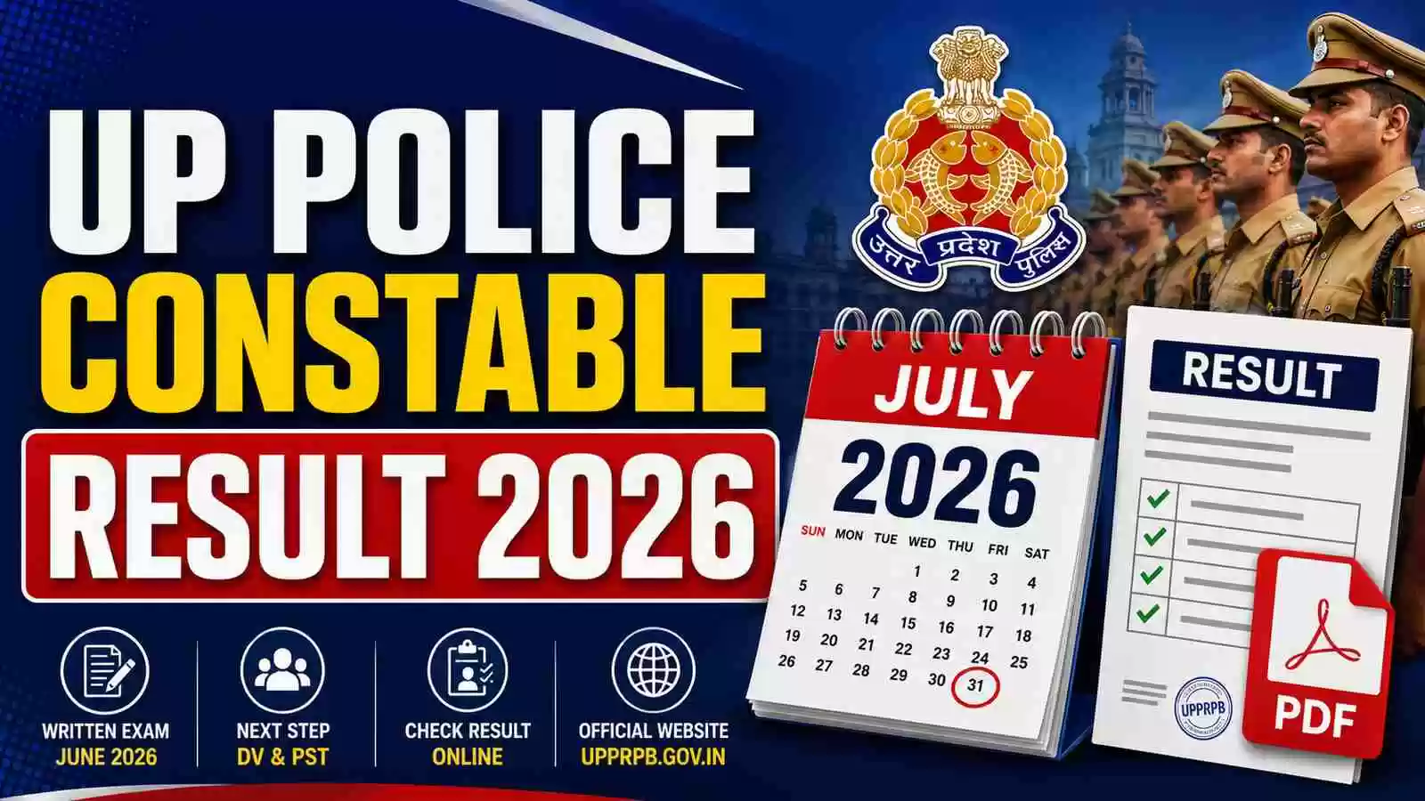 UP Police Constable Result 2026 Latest Update & Expected Date