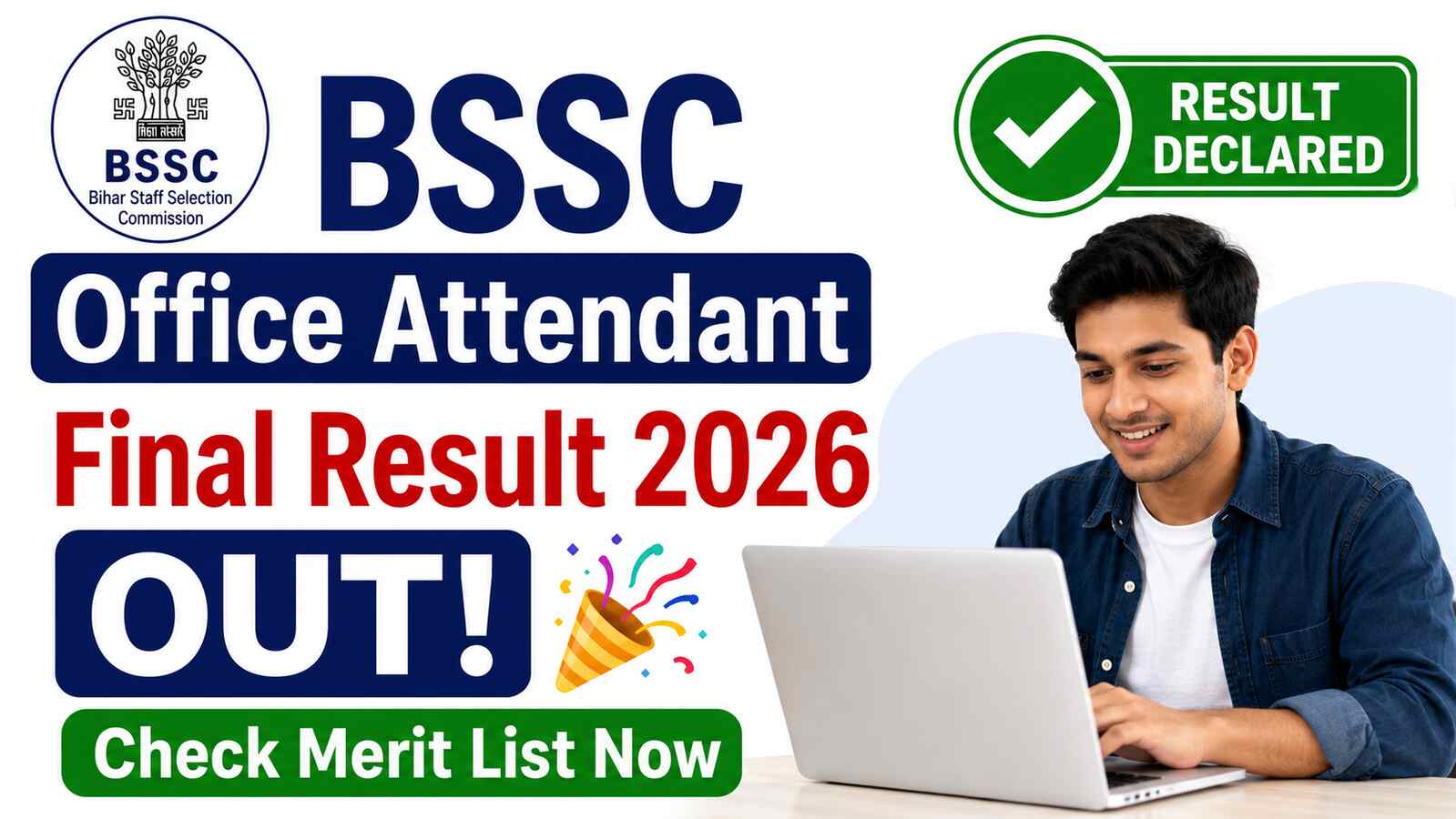 Bihar BSSC Office Attendant Final Result 2026 Out – Download Merit List PDF at bssc.bihar.gov.in