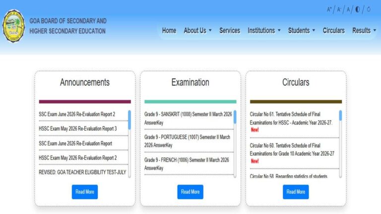 Goa Board SSC Exam 2027: Check Full Tentative Schedule for Class 10