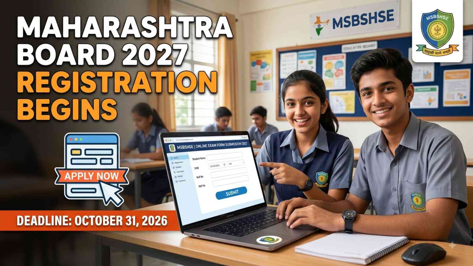 Maharashtra Board 2027 Registration Begins for SSC and HSC